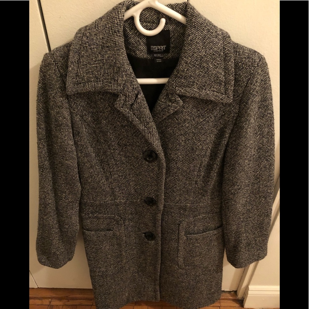 Esprit women’s small tweed pea coat